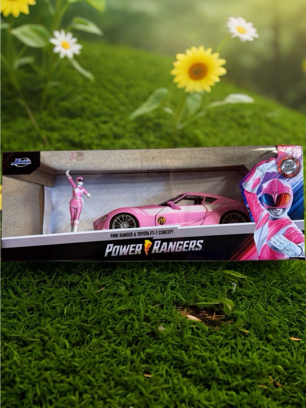 New Jada Diecast Metal 1:24  Power Ranger FT-1 Concept Pink Ranger Action Figure
